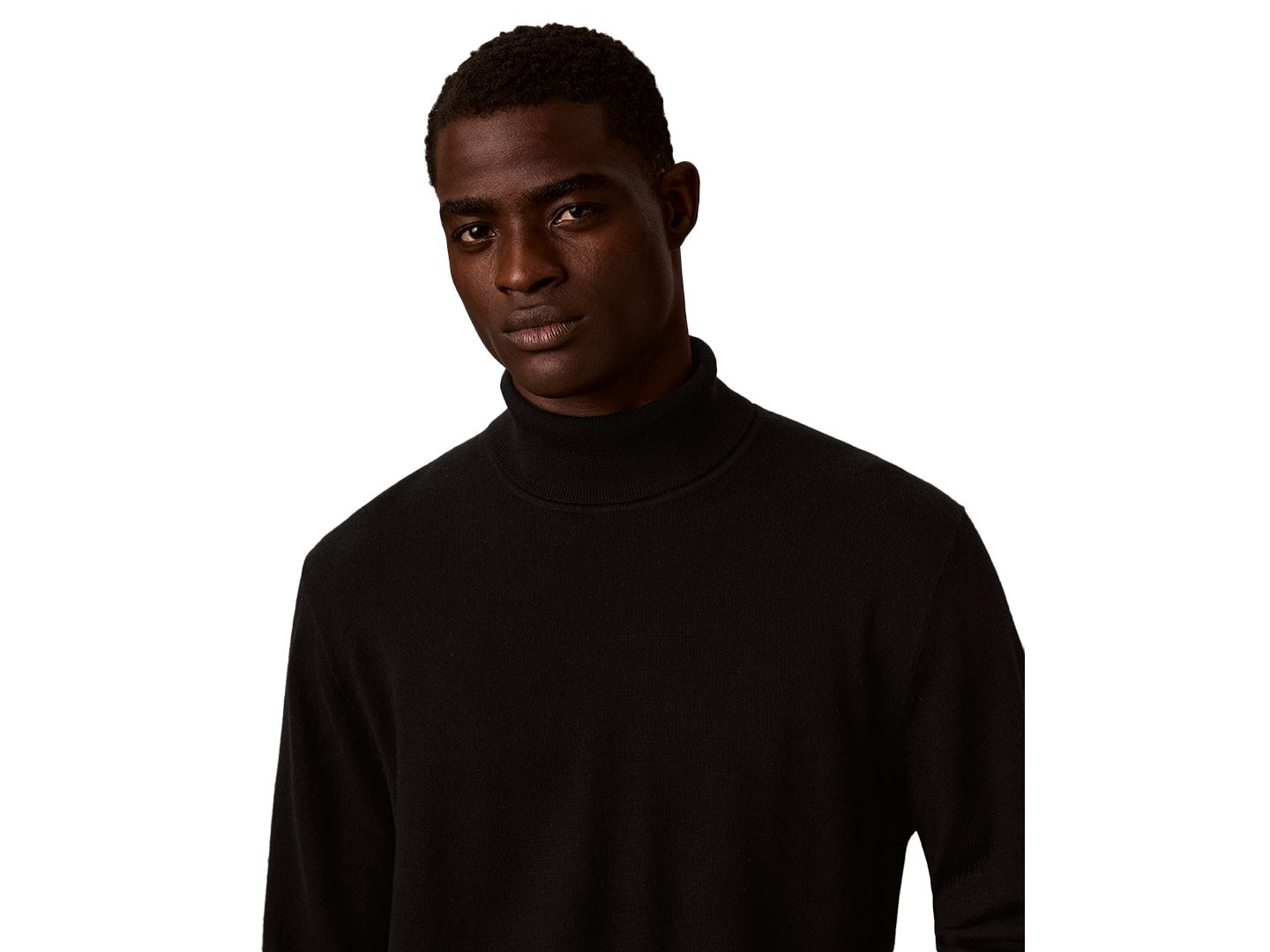 Мужской свитер Calvin Klein Lightweight Merino Turtleneck, цвет: Чёрный — фото 4
