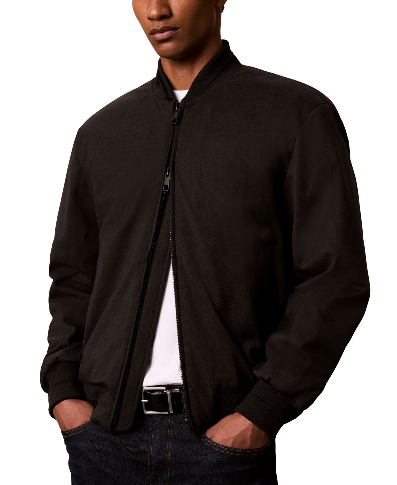Men's Classic-Fit Twill Bomber Jacket