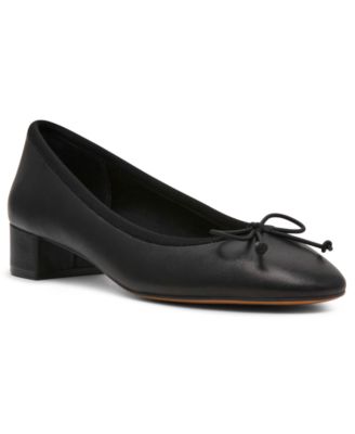 Women's Steffi Block-Heel Round-Toe Ballet Pumps