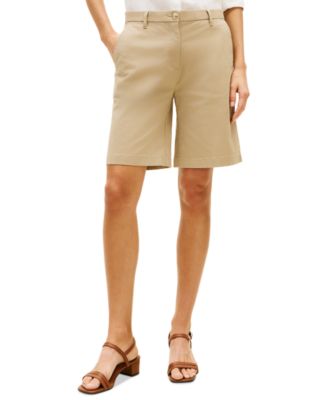 Women's Twill Slim Straight Shorts