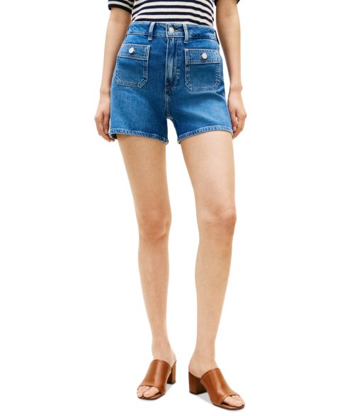 Женские шорты Tommy Hilfiger Denim Patch Pocket, цвет: Синий