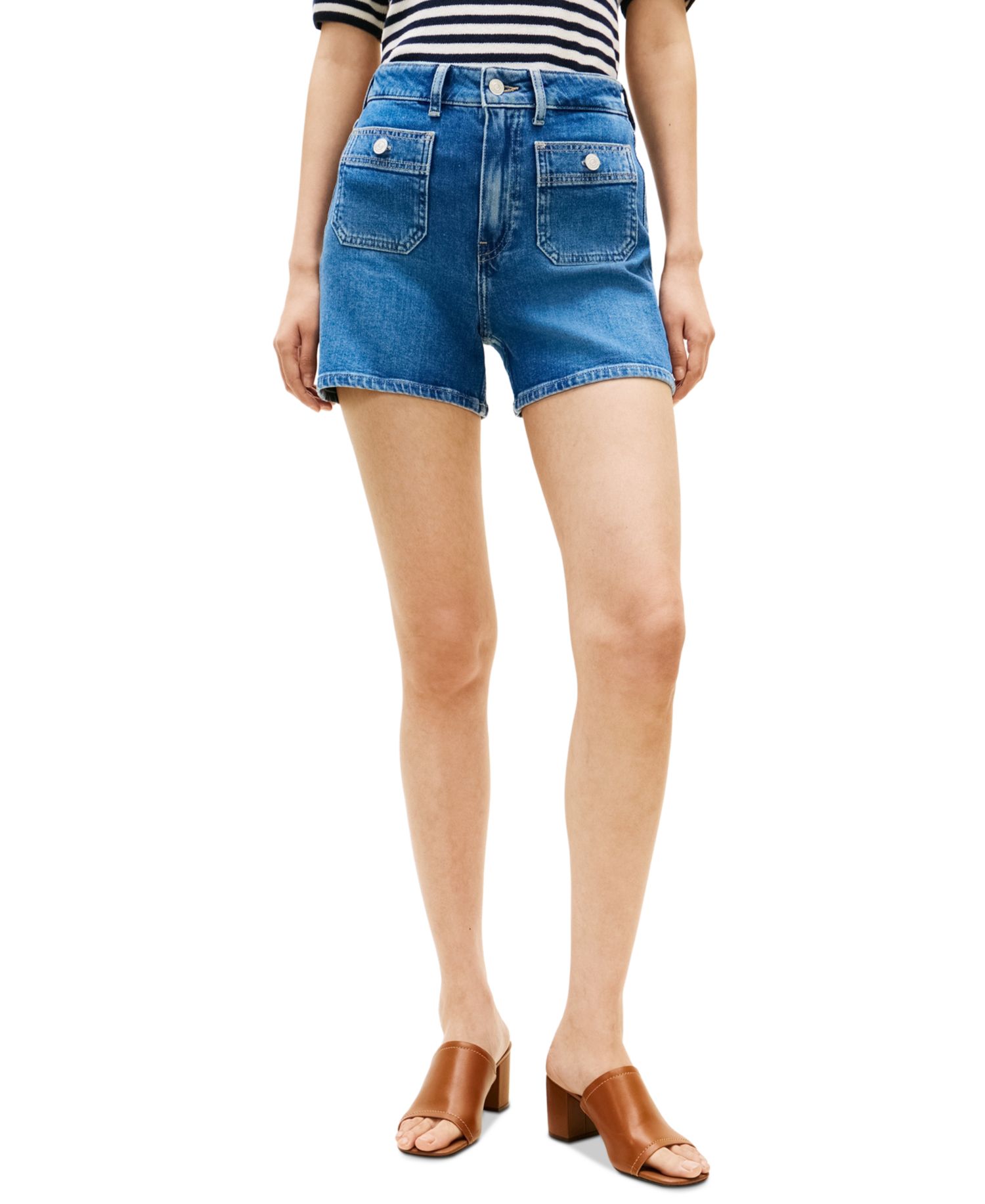 Women's Denim Patch Pocket Shorts