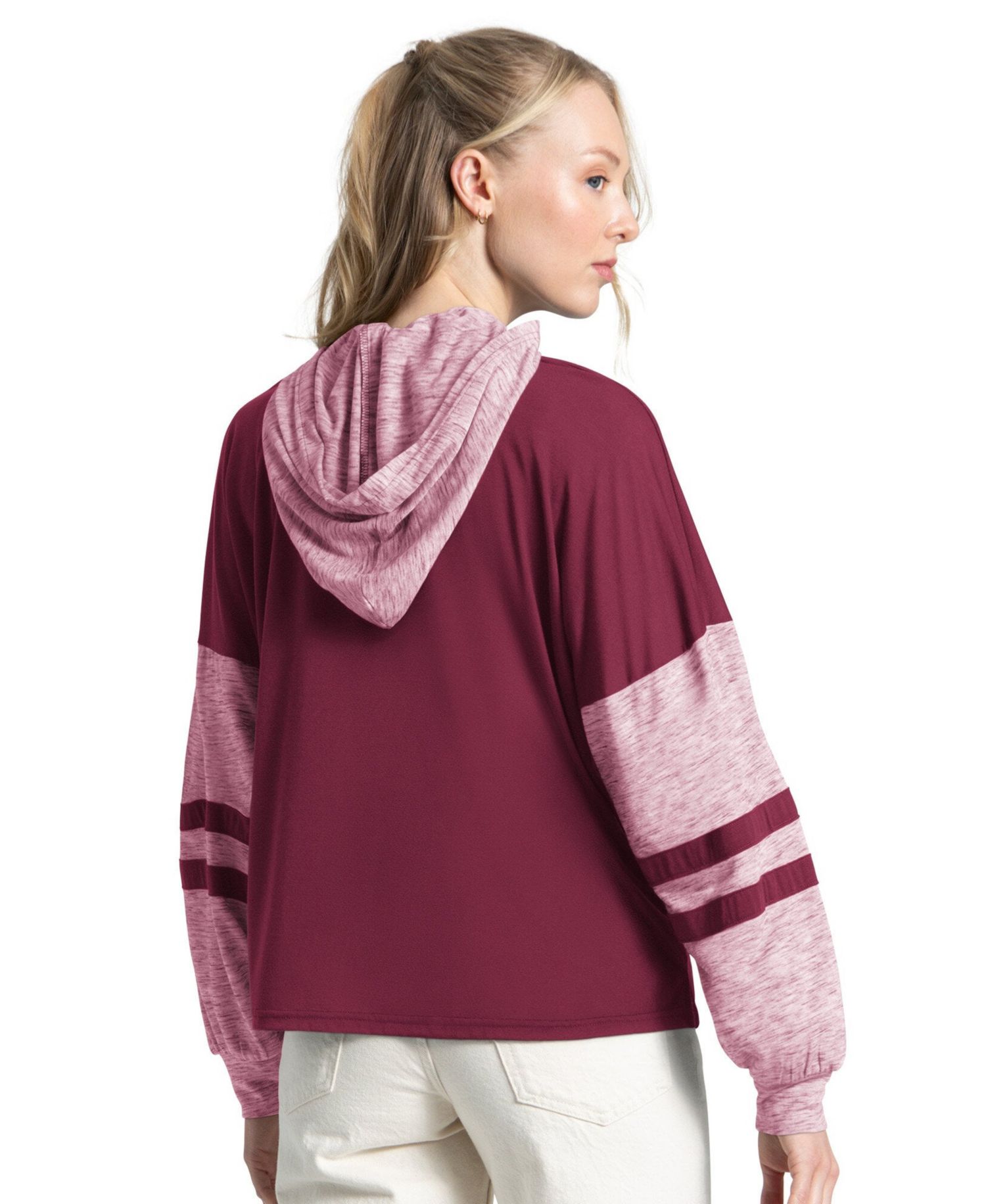 Women's Maroon Colorado Avalanche Fuel Up Long Sleeve Hooded T-Shirt