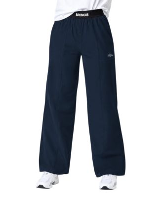 Women's Navy Denver Broncos Athleisure Wide-Leg Pants