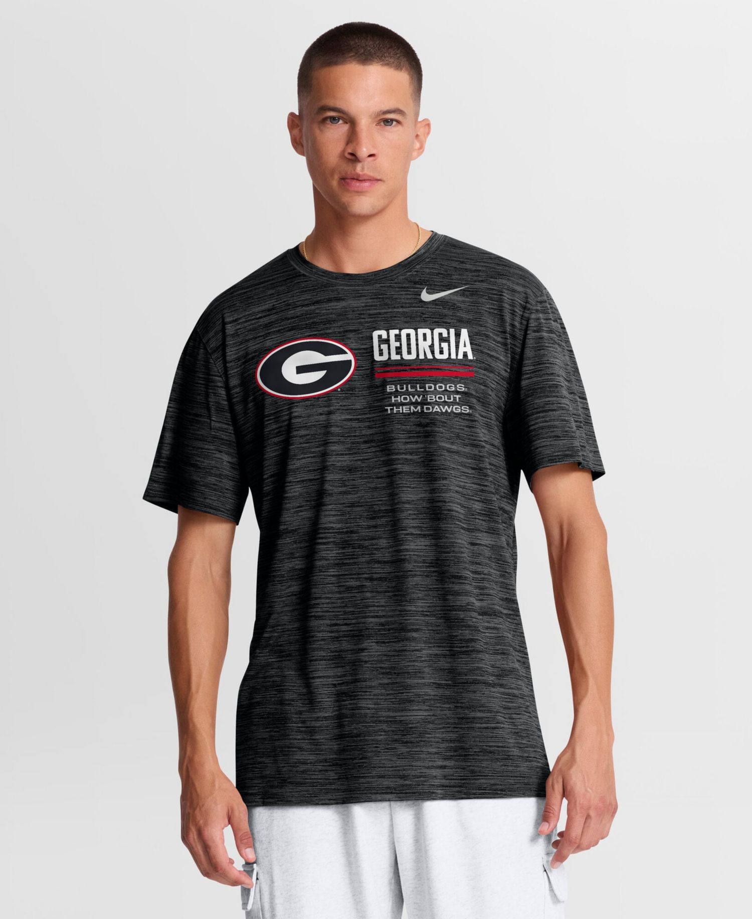 Men's Black Georgia Bulldogs Sideline Velocity Dri-FIT T-Shirt