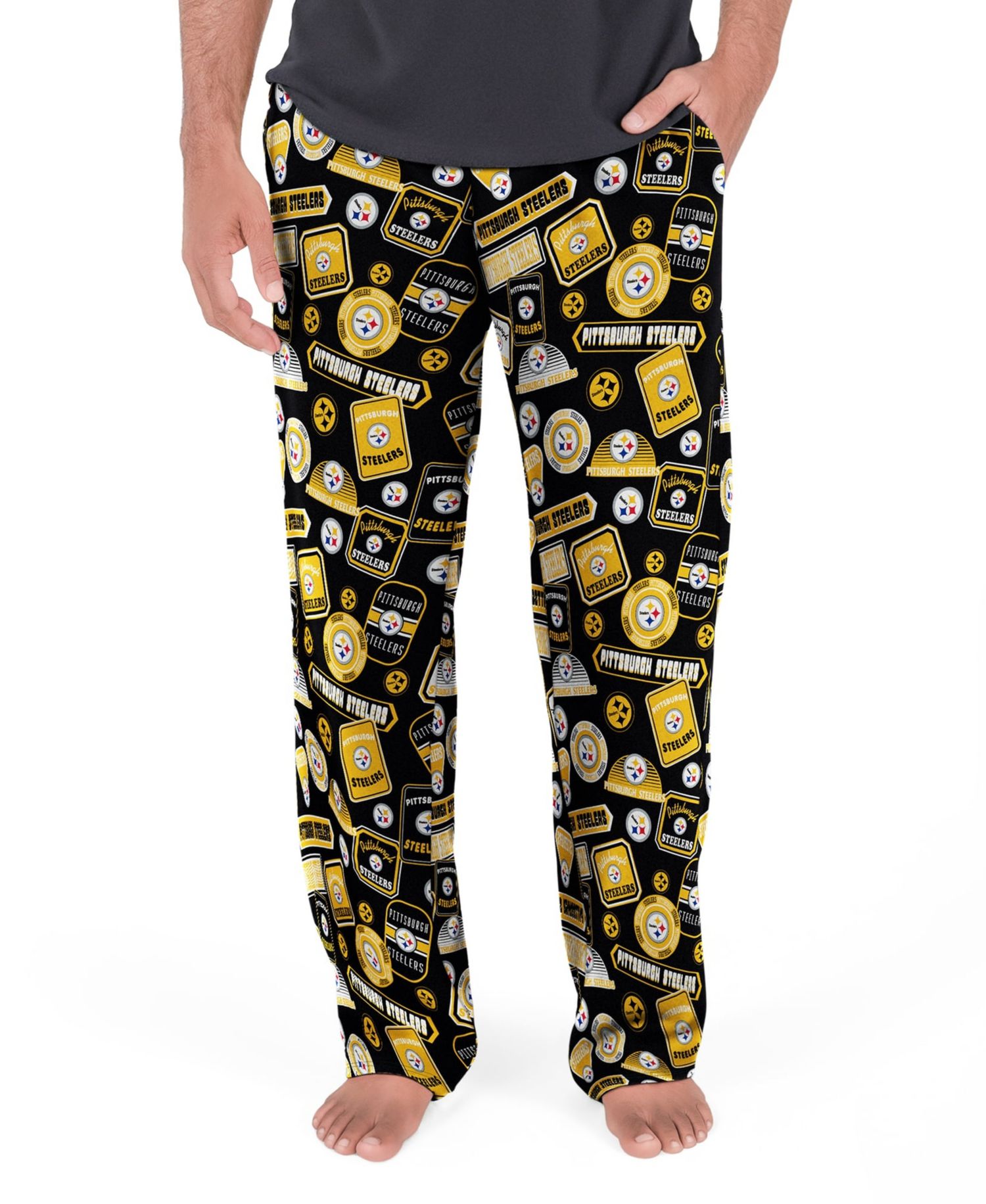 Men's Black Pittsburgh Steelers Grady Sleep Pants