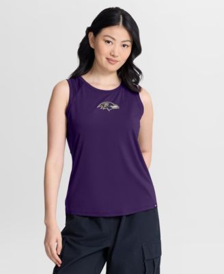 Women's Purple Baltimore Ravens Draped Mesh&nbsp;Back Performance&iquest; Tank Top