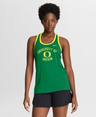 Women's Green Oregon Ducks Uni Name Tri-Blend Dri-FIT Tank Top