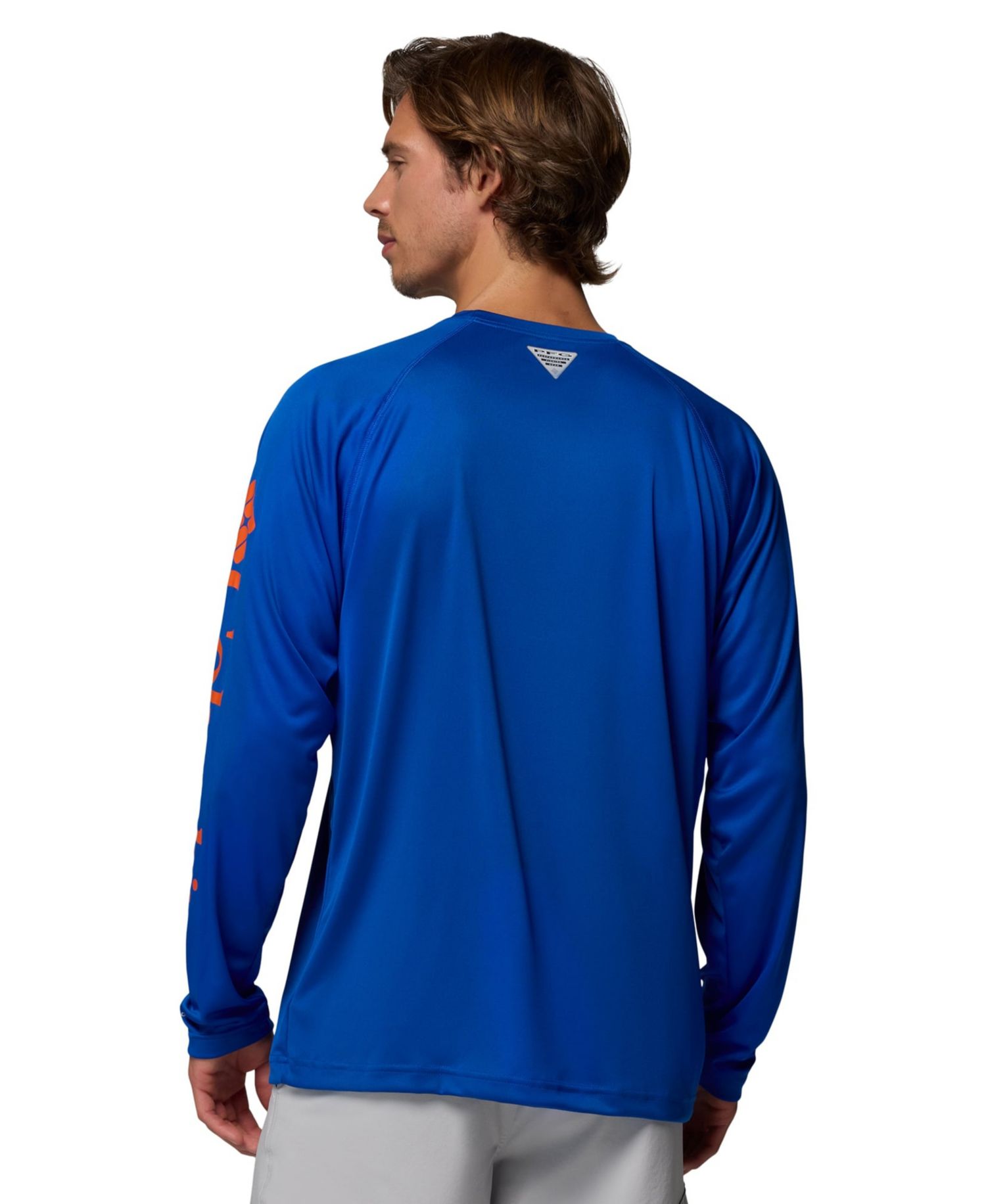 Men's Royal Florida Gators Terminal Tackle Omni-Shade Raglan Long Sleeve T-Shirt