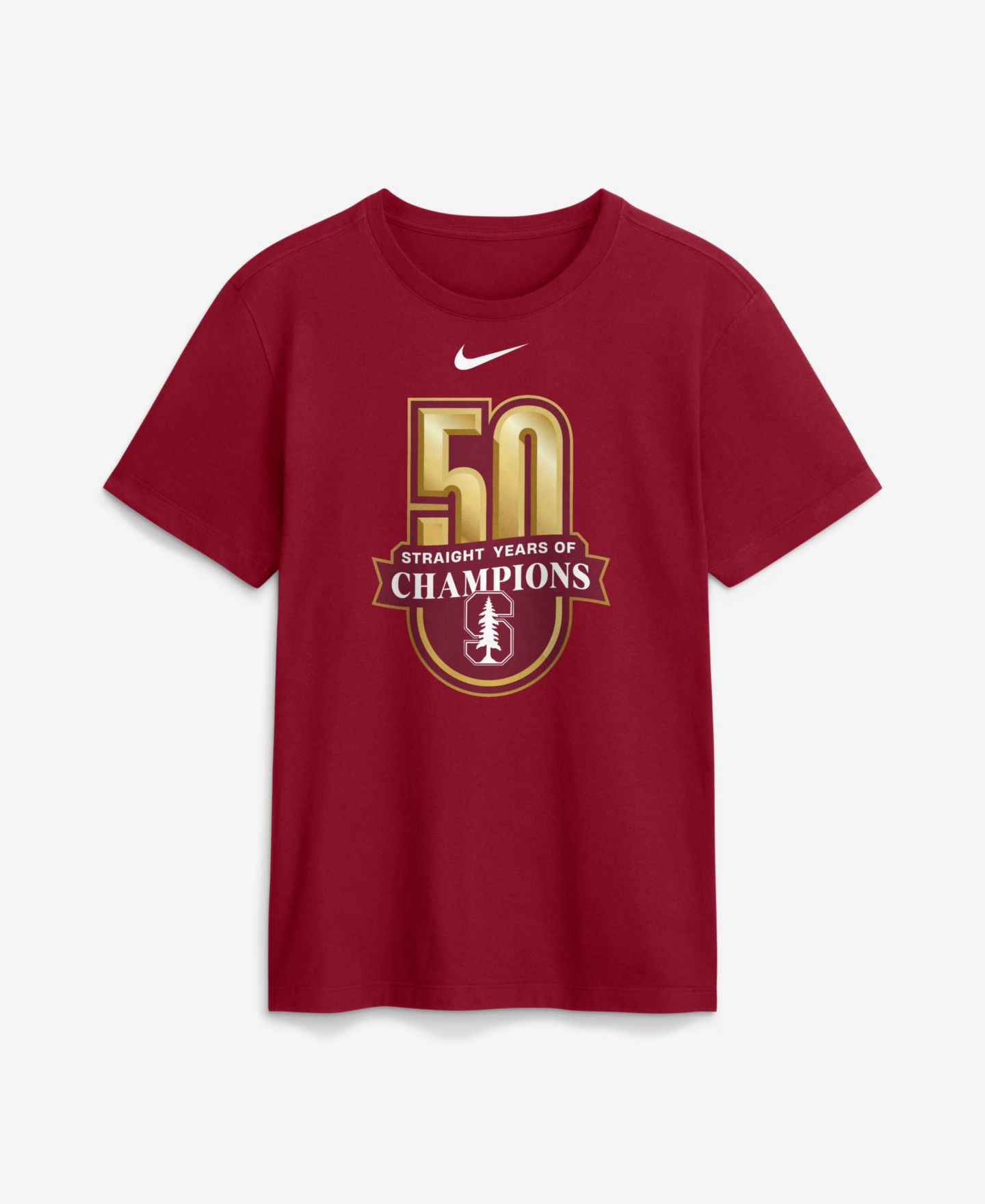 Мужская футболка Nike Crimson Stanford Cardinal 50 Years of Champions — фото 1