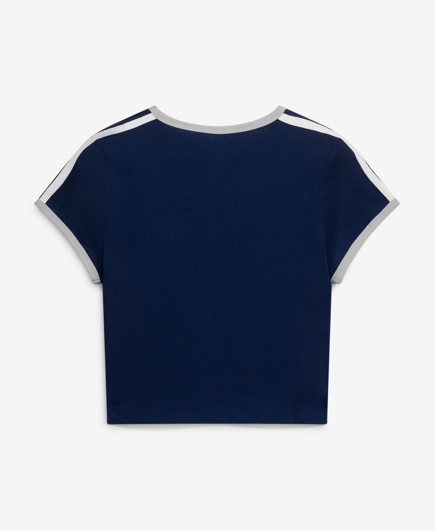 Женская футболка WEAR by Erin Andrews Navy Dallas Cowboys Cropped Ringer Baby T-Shirt — фото 2