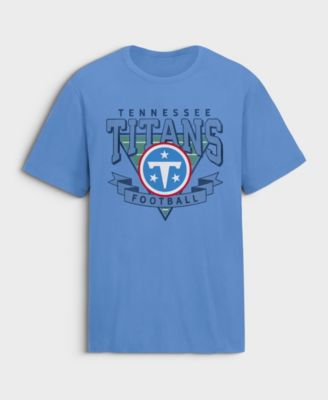 Men's Blue Tennessee Titans Old Fashion Rushing Legacy Cotton T-Shirt