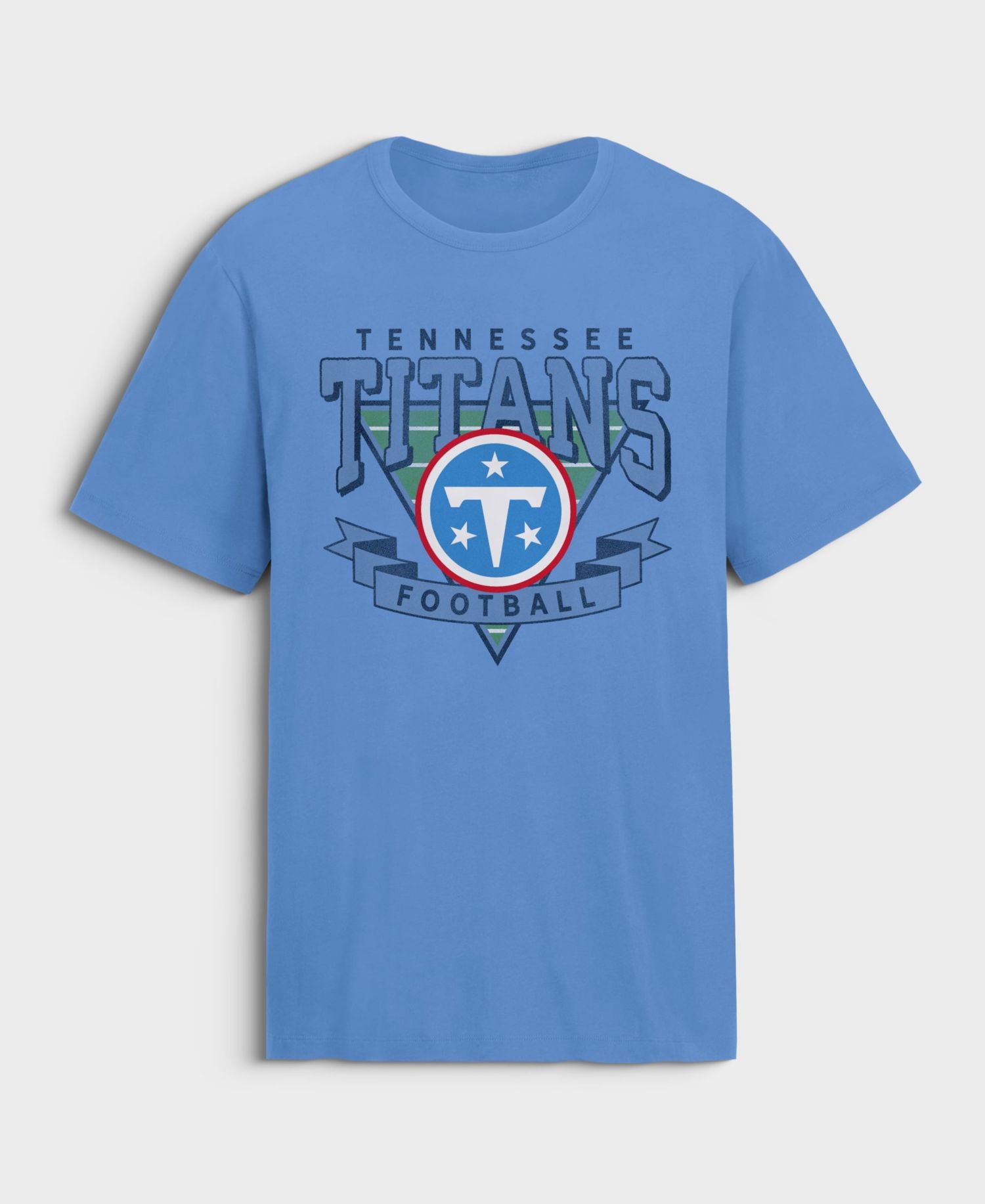 Men's Blue Tennessee Titans Old Fashion Rushing Legacy Cotton T-Shirt