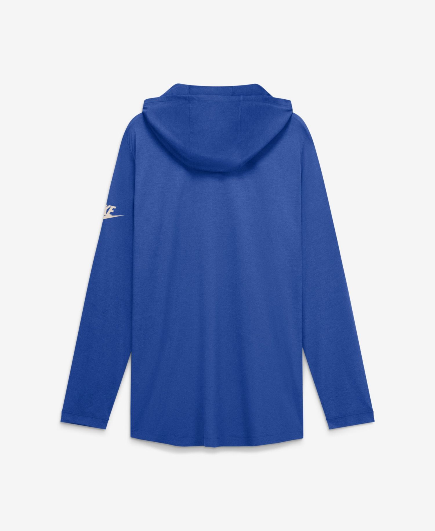 Men's Royal Duke Blue Devils Legacy Arch Tri-Blend Long Sleeve Hooded T-Shirt