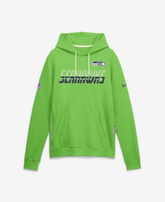 Men's Neon Green Seattle Seahawks Sideline Standard Issue Top Prospect Dri-FIT Hoodie