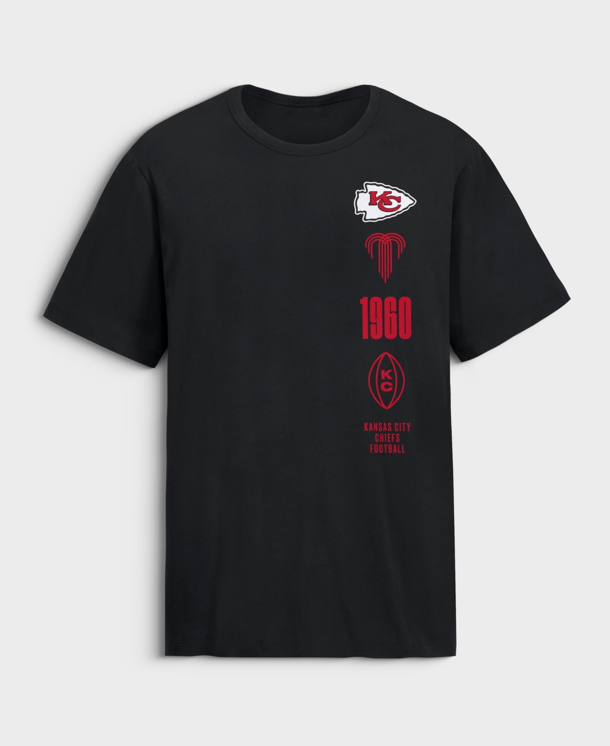 Fanatics Men's Black Kansas City Chiefs Breaking Tackles Legacy Cotton T-Shirt - Black