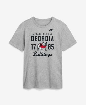 Men's  Gray Georgia Bulldogs Legacy Stacked Established T-Shirt