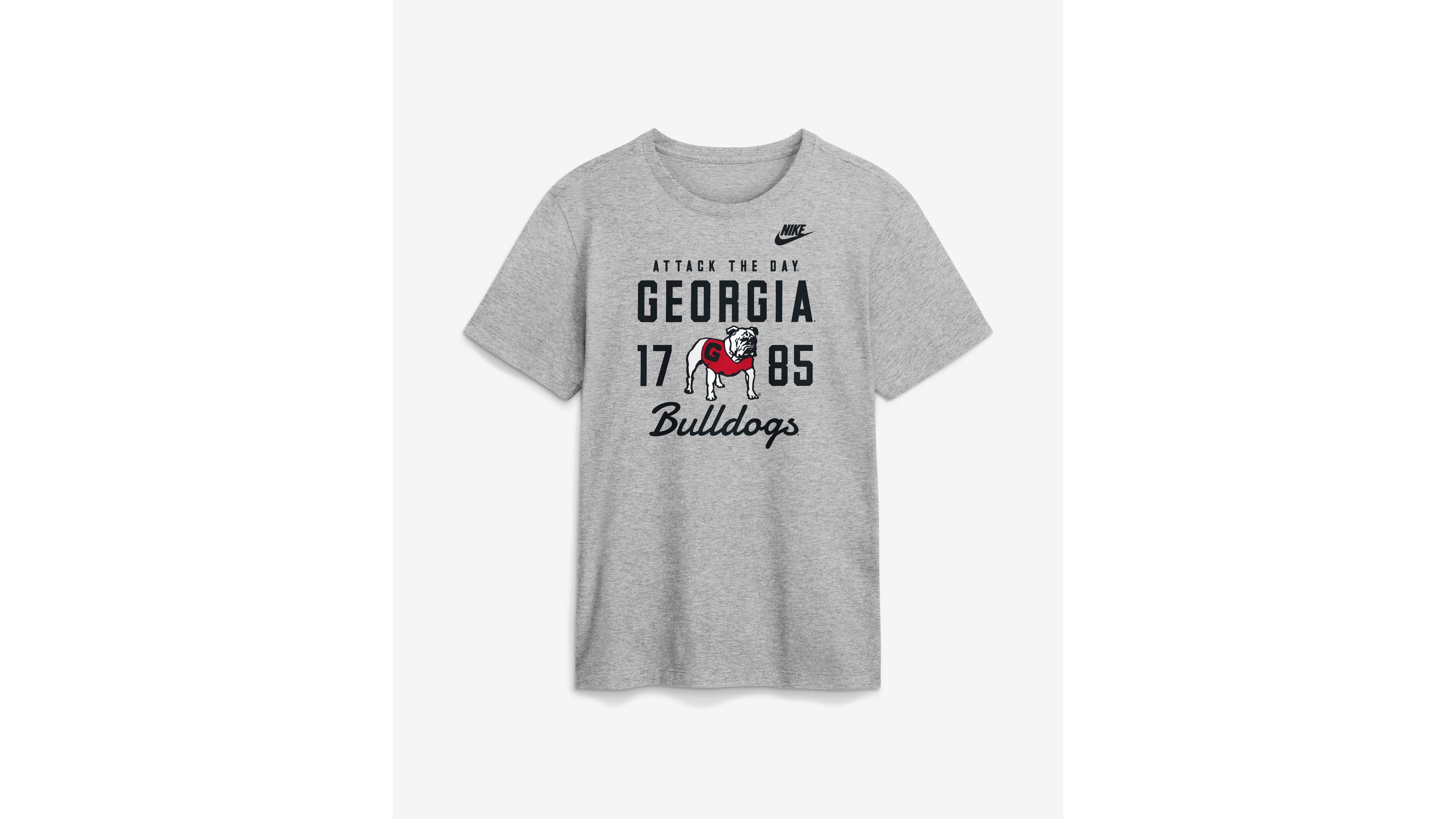 Nike Men's Gray Georgia Bulldogs Legacy Stacked Established T-Shirt