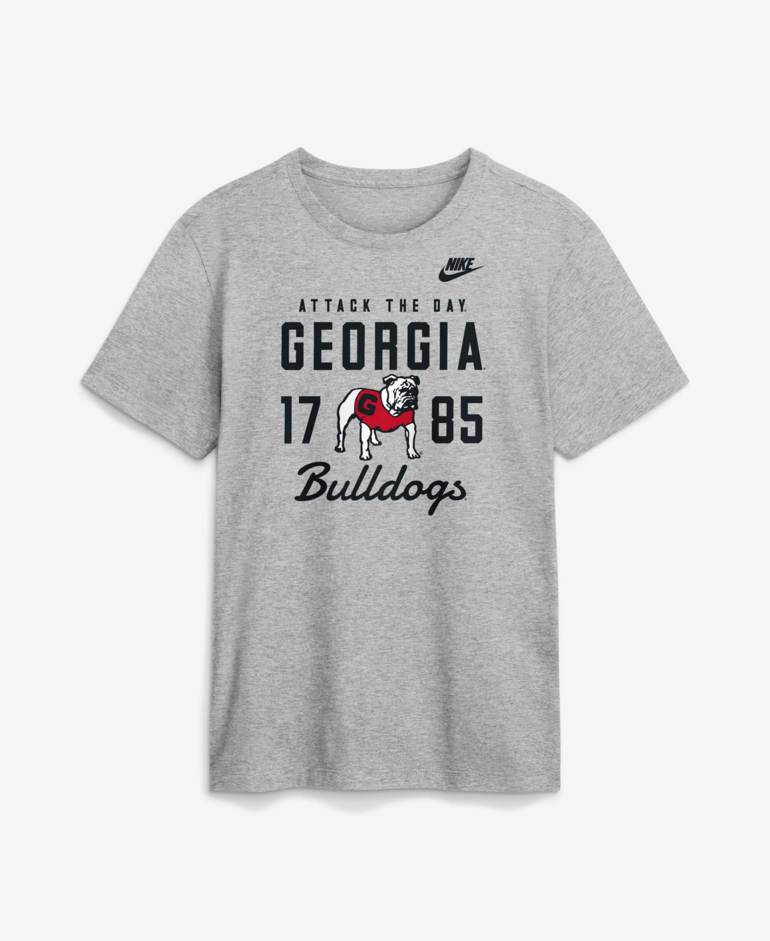 Men's Gray Georgia Bulldogs Legacy Stacked Established T-Shirt