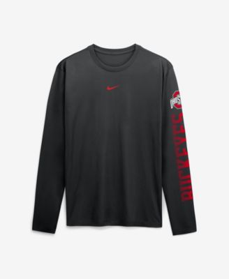 Men's Black Ohio State Buckeyes Primetime Logo Sleeve Legend Dri-FIT Long Sleeve T-Shirt