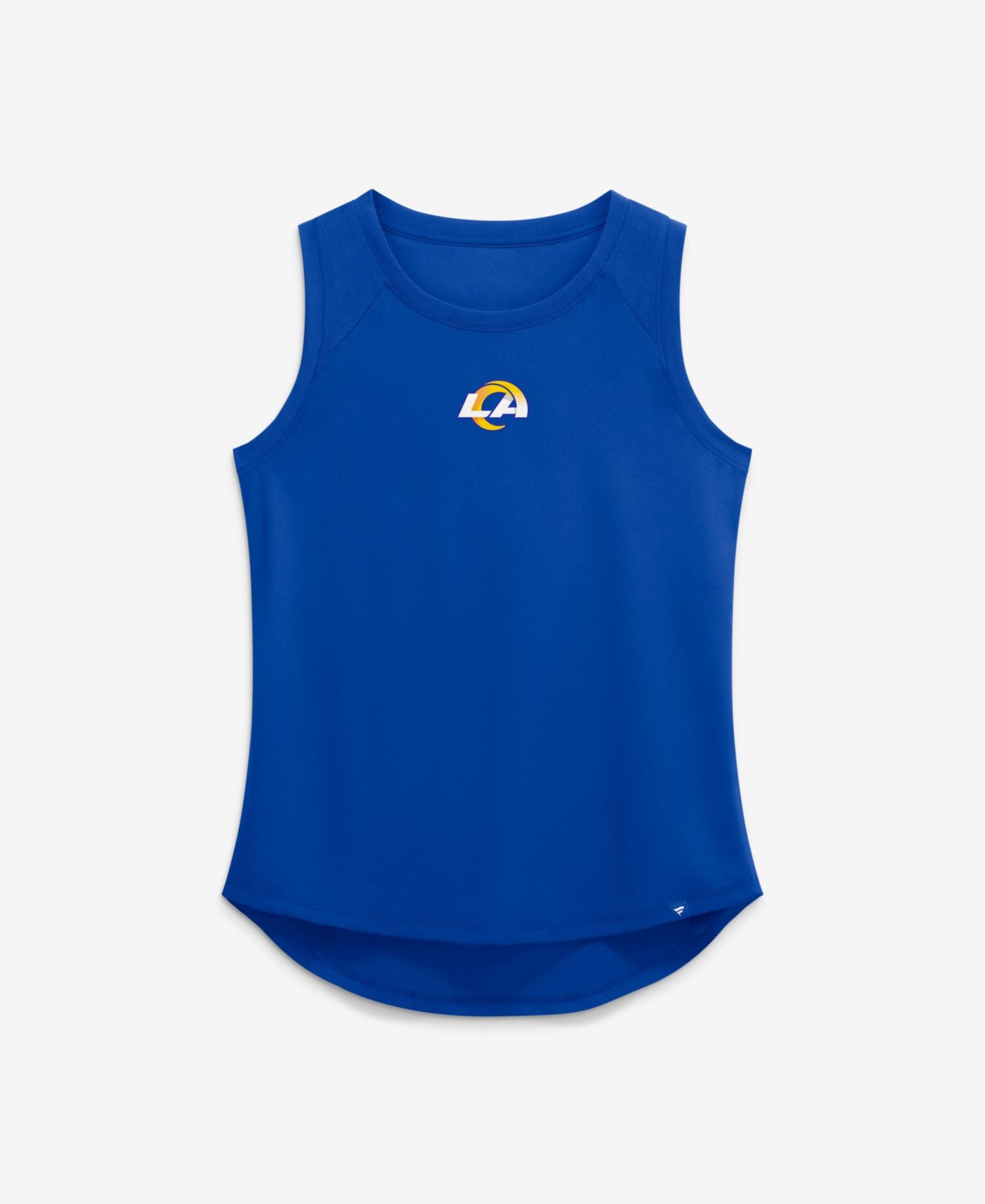 Women's Royal Los Angeles Rams Draped Mesh Back Performance&iquest; Tank Top