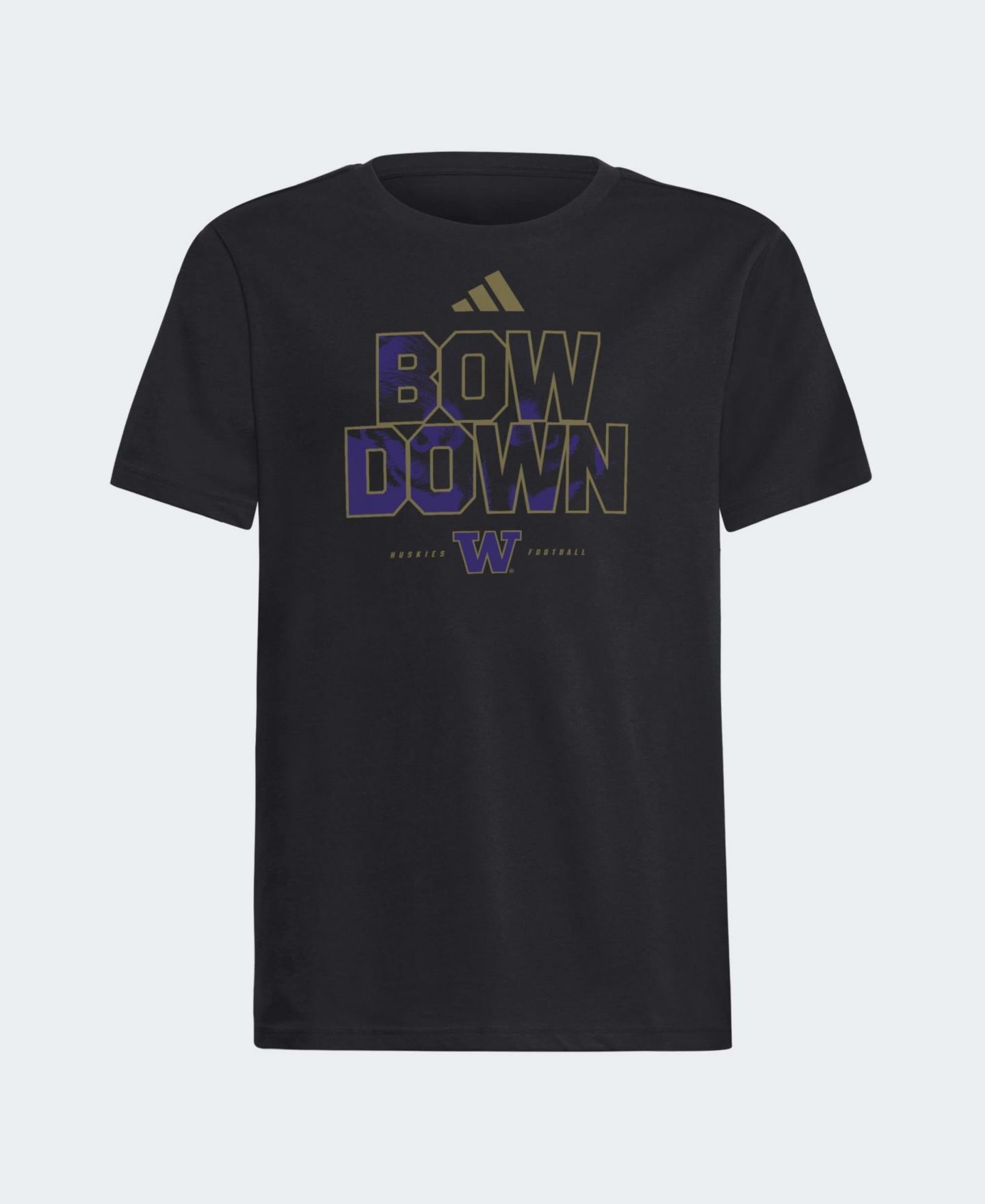 Детская футболка adidas Black Washington Huskies Bow Down T-Shirt — фото 1