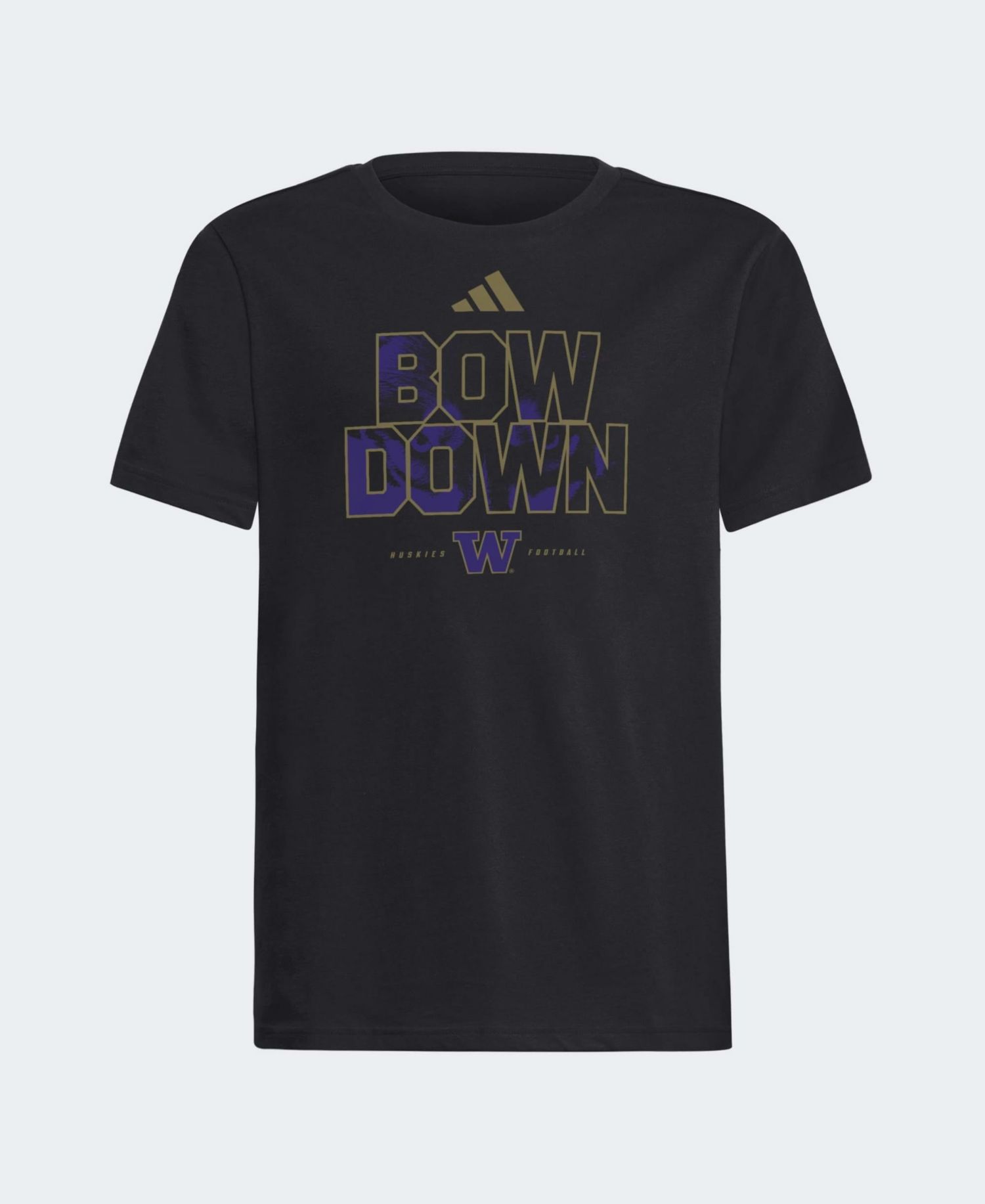 Big Boys and Girls Black Washington Huskies Bow Down T-Shirt