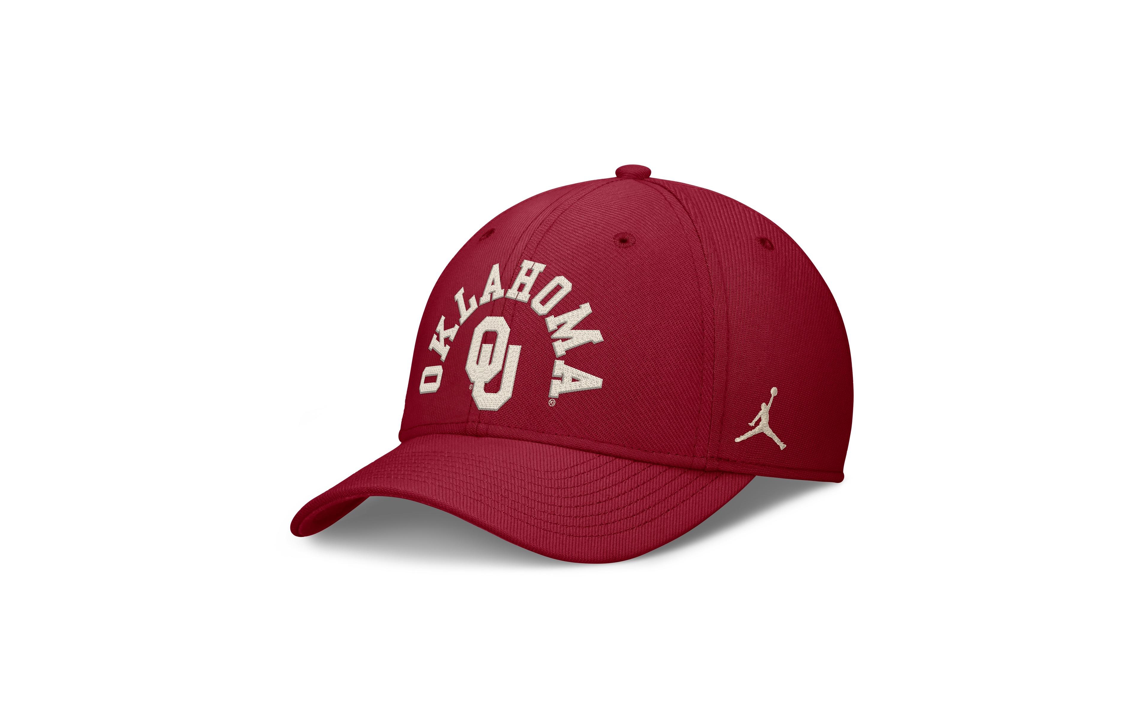 Jordan Men's Crimson Oklahoma Sooners Campus Prep Chained Arched Swooshflex Flex Hat