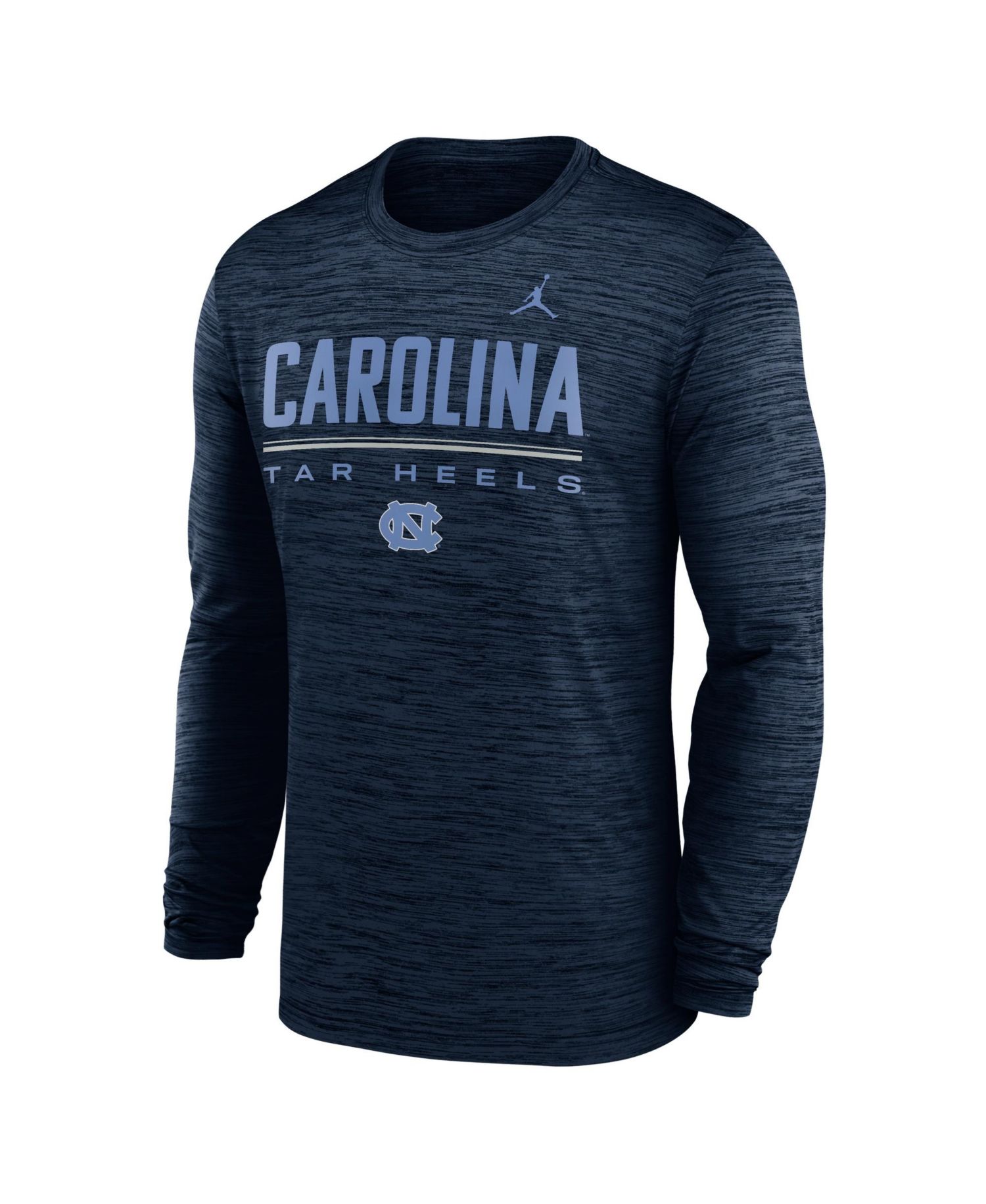 Men's Navy North Carolina Tar Heels Sideline Velocity Dri-FIT Long Sleeve T-Shirt
