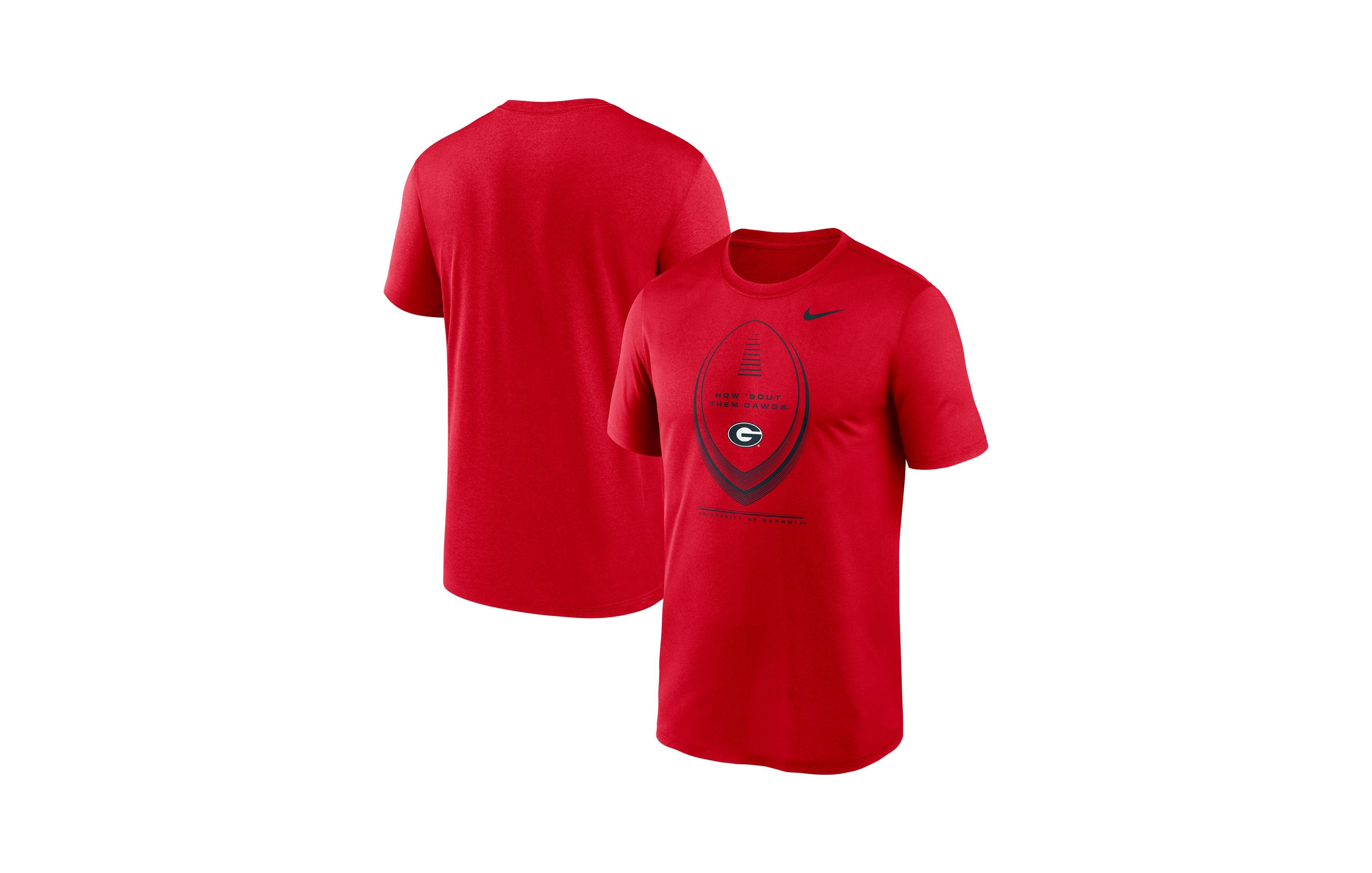 Nike Men's Red Georgia Bulldogs Primetime Legend Football Icon Dri-fit T-Shirt