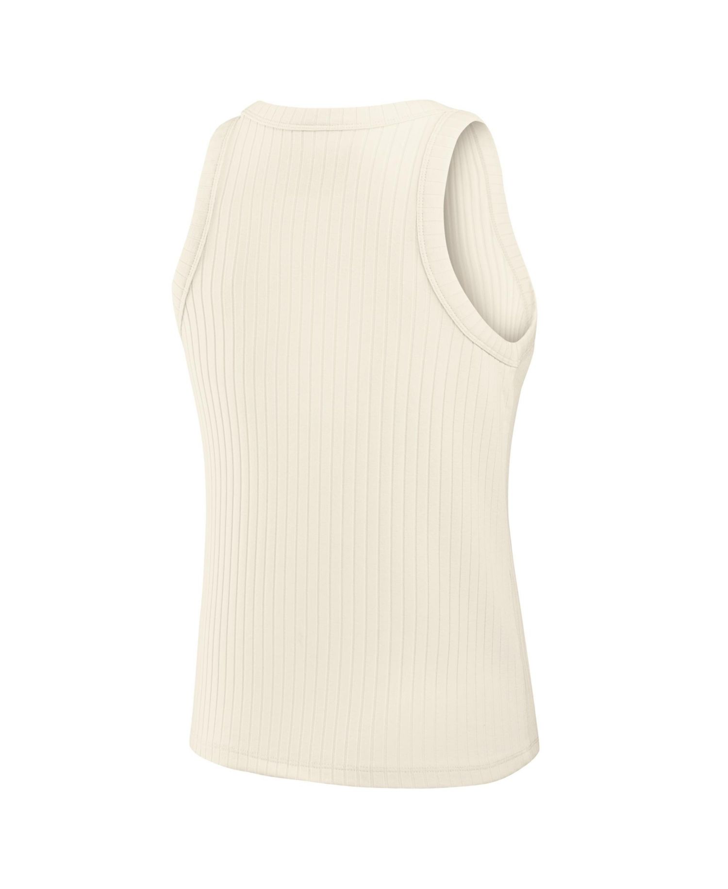 Women's Cream Seattle Seahawks Star Play Tri-Blend Ribbed Tank Top