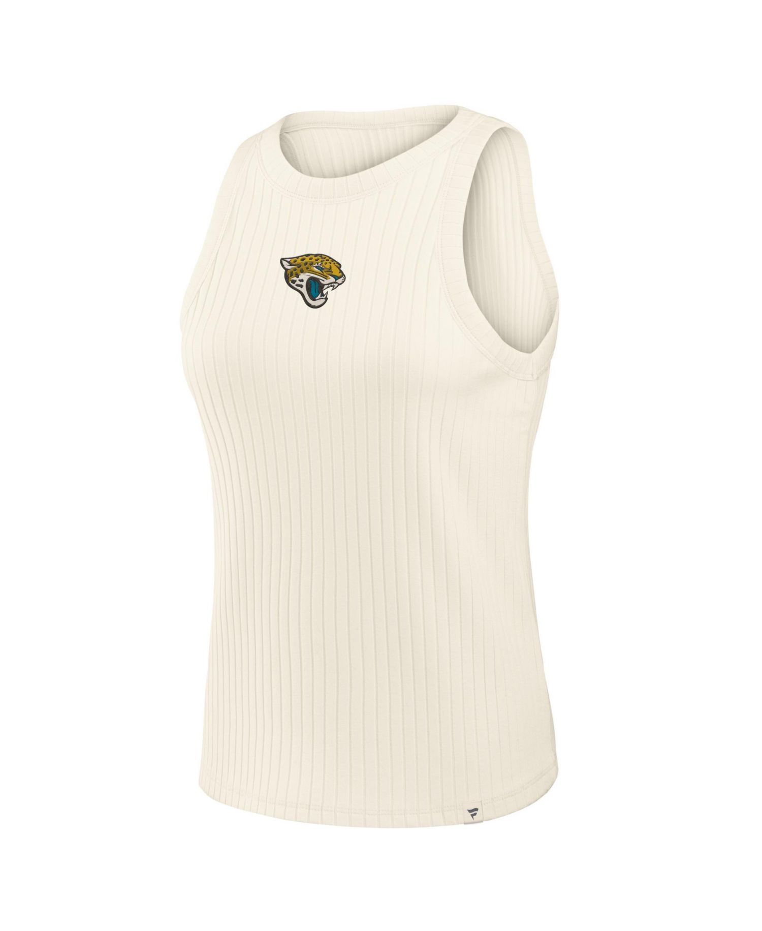 Women's Cream Jacksonville Jaguars Star Play Tri-Blend Ribbed Tank Top