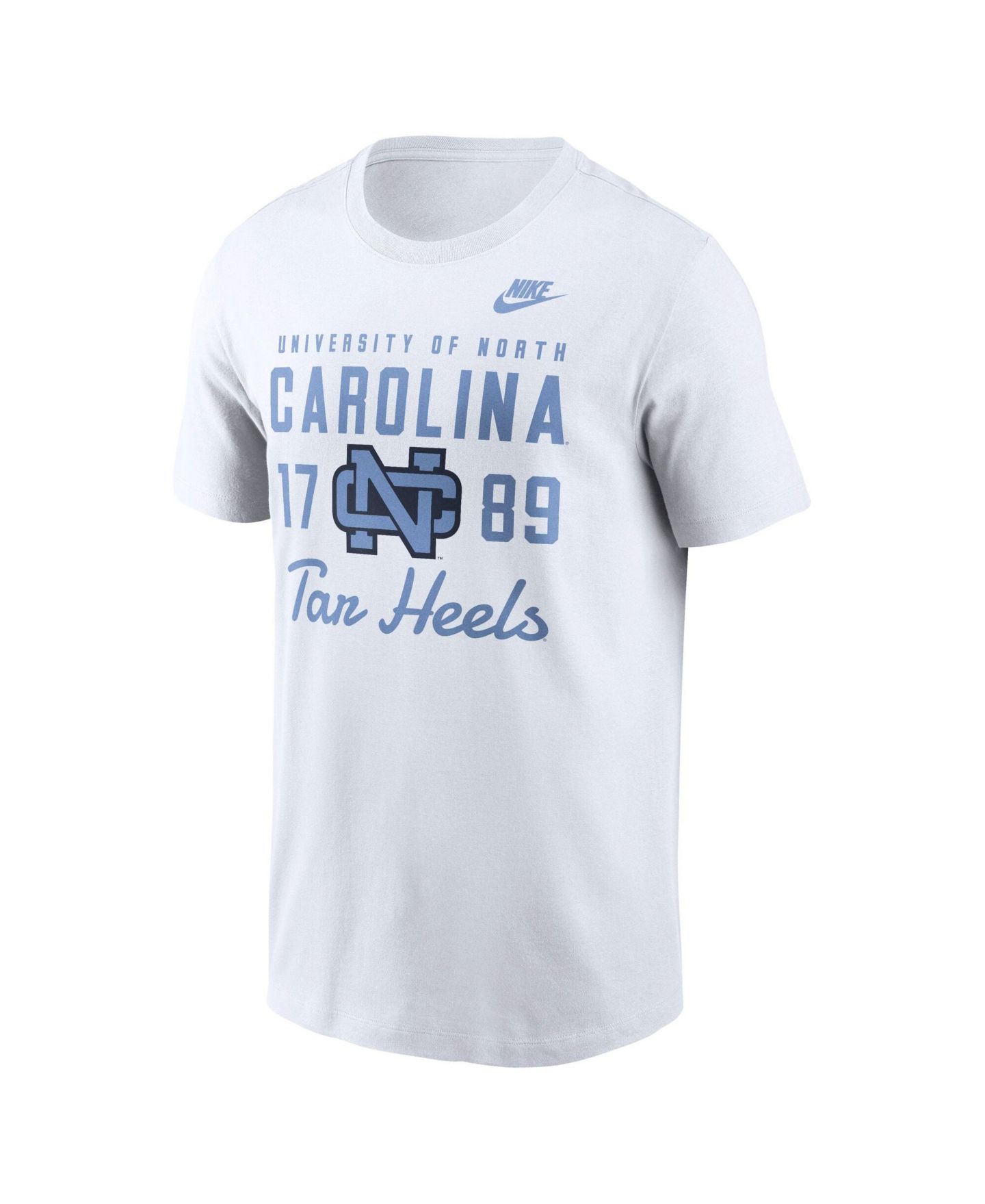 Мужские футболки Nike White North Carolina Tar Heels Legacy Stacked Established — фото 4