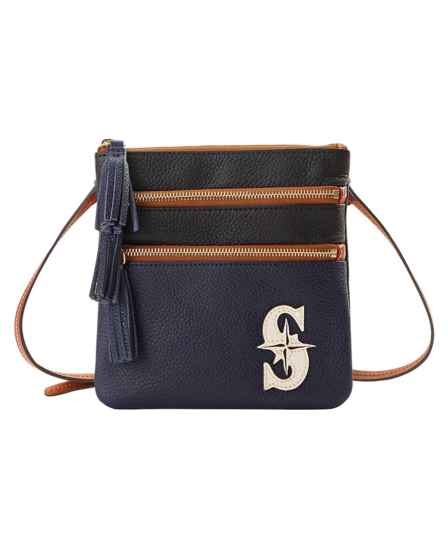 Женская сумка Dooney & Bourke Seattle Mariners Infield Triple Zip Crossbody Purse — фото 3