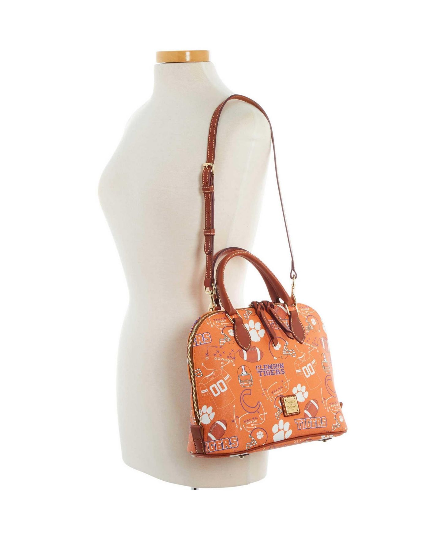 Женская сумка Dooney & Bourke Clemson Tigers Game Day Zip Satchel — фото 3
