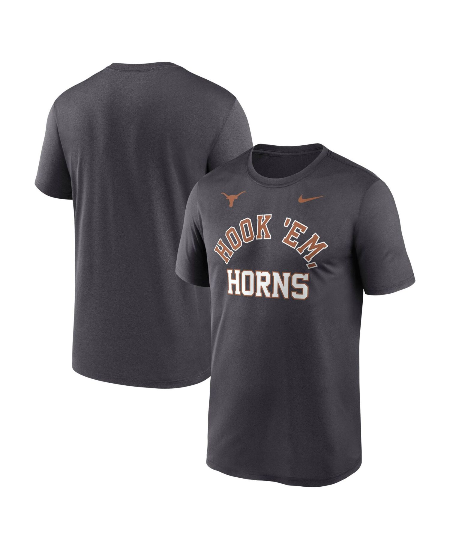 Men's Anthracite Texas Longhorns Primetime Arch Mantra Legend Dri-FIT T-Shirt