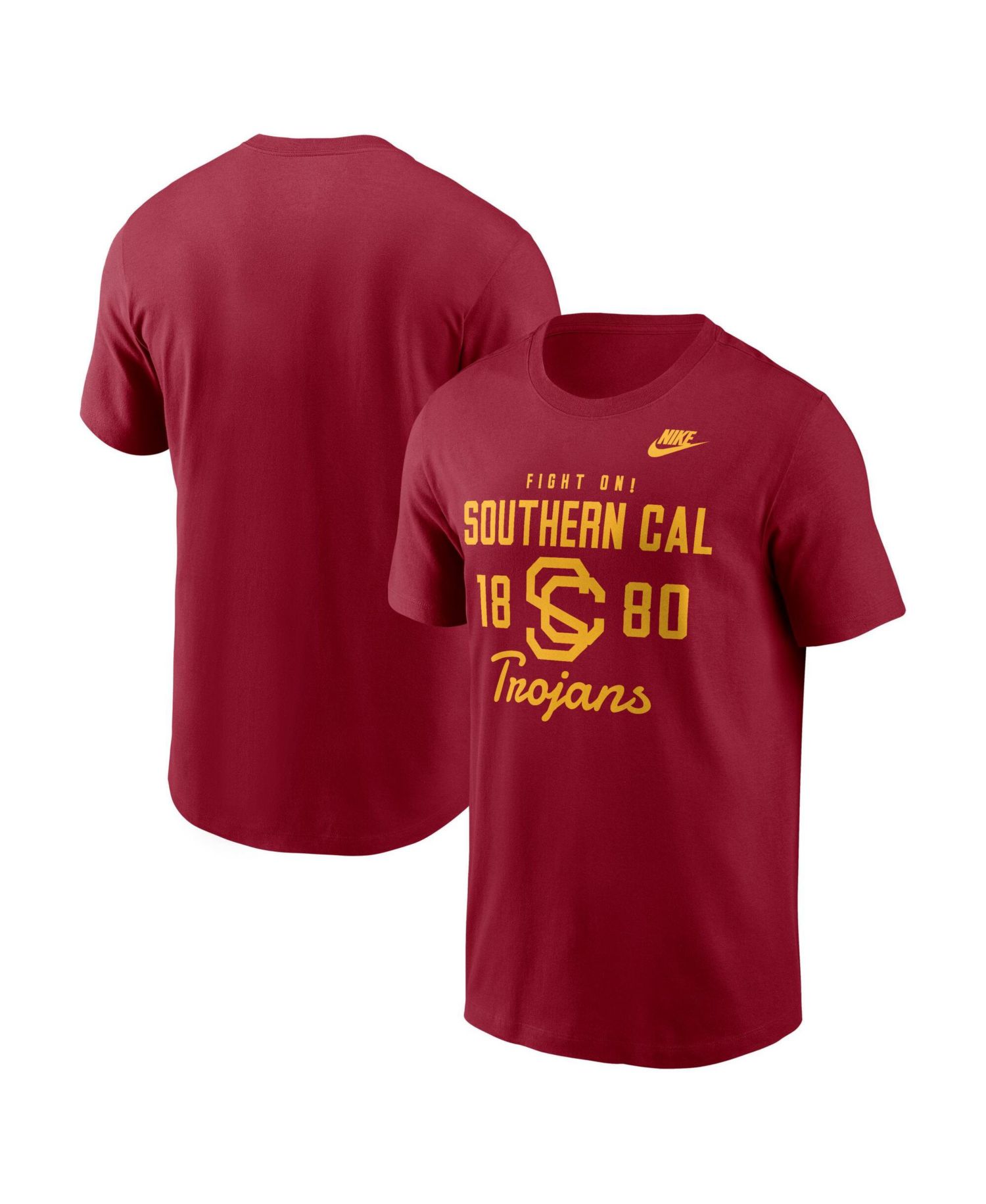 Men's Cardinal USC Trojans Legacy Stacked Established T-Shirt
