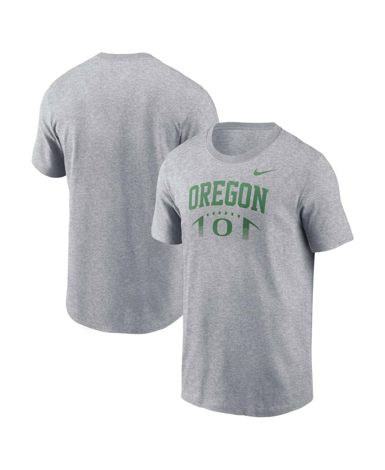 Men's Heather Gray Oregon Ducks Primetime Football Icon T-Shirt