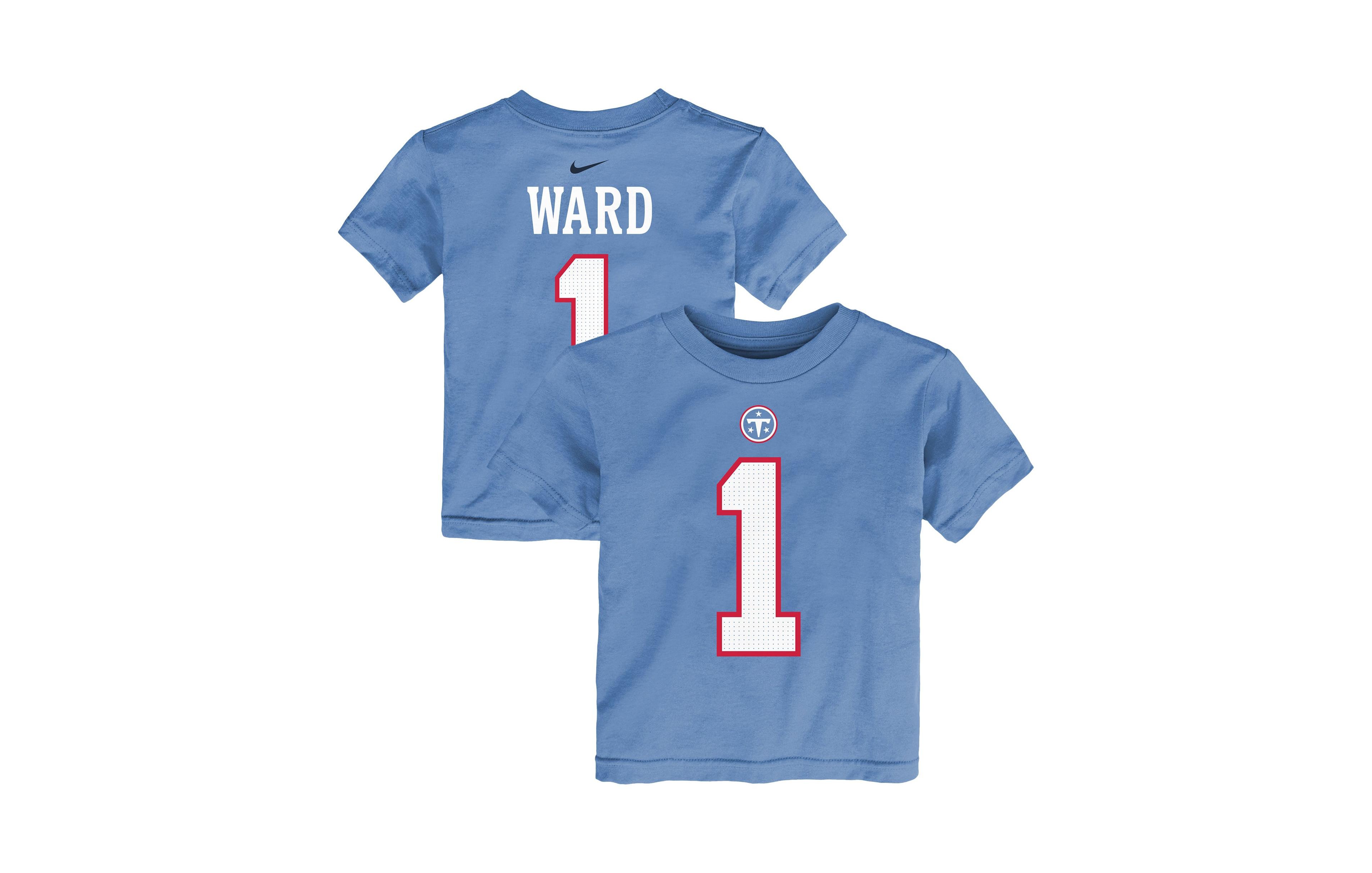 Nike Toddler Cameron Ward Light Blue Tennessee Titans Player Name Number T-Shirt
