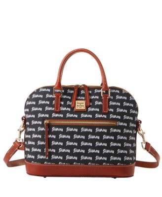 Miami Marlins Signature Domed Zip Satchel Purse