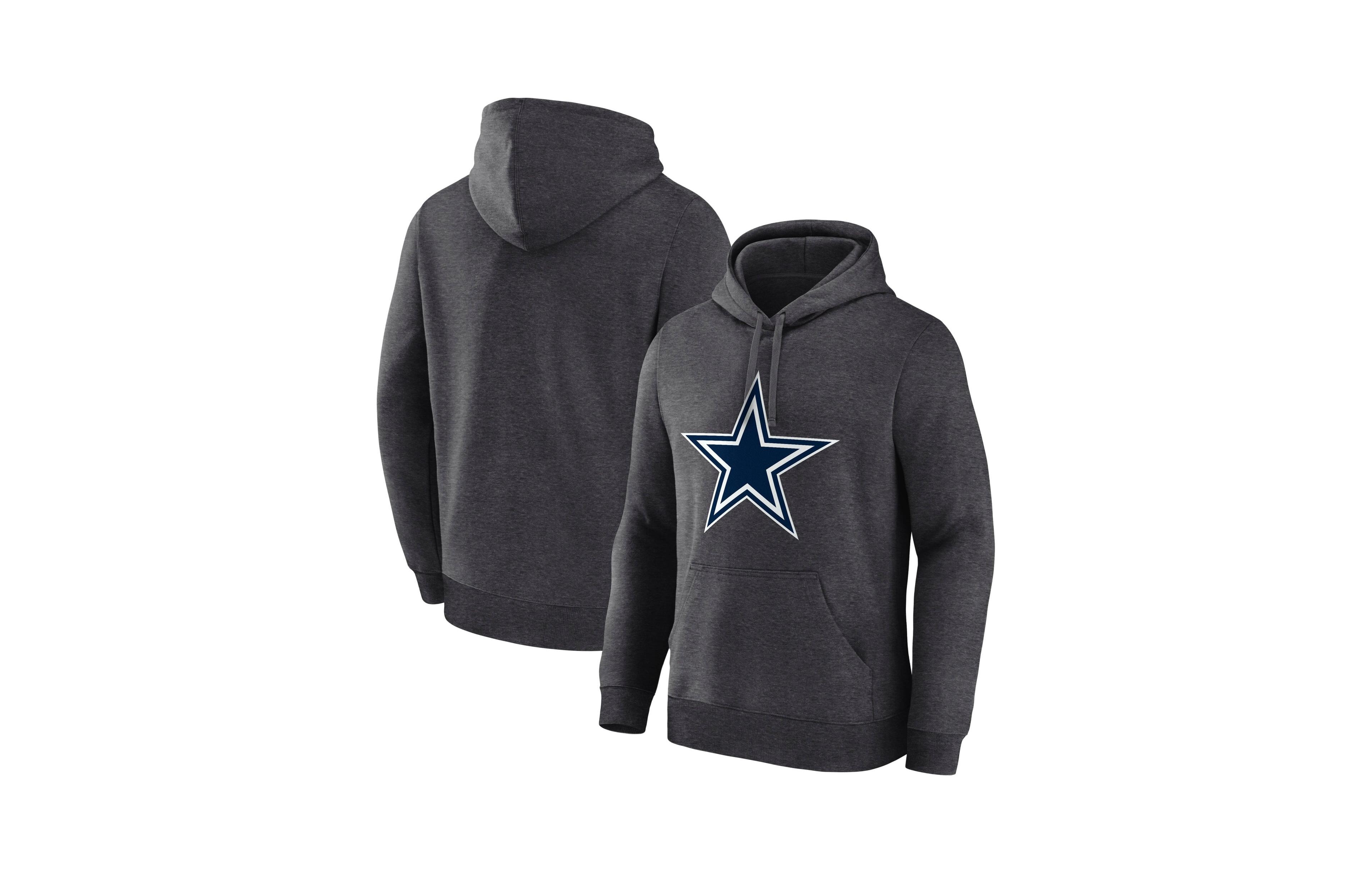 Logo Athletic Men's Charcoal Dallas Cowboys Primary Hoodie