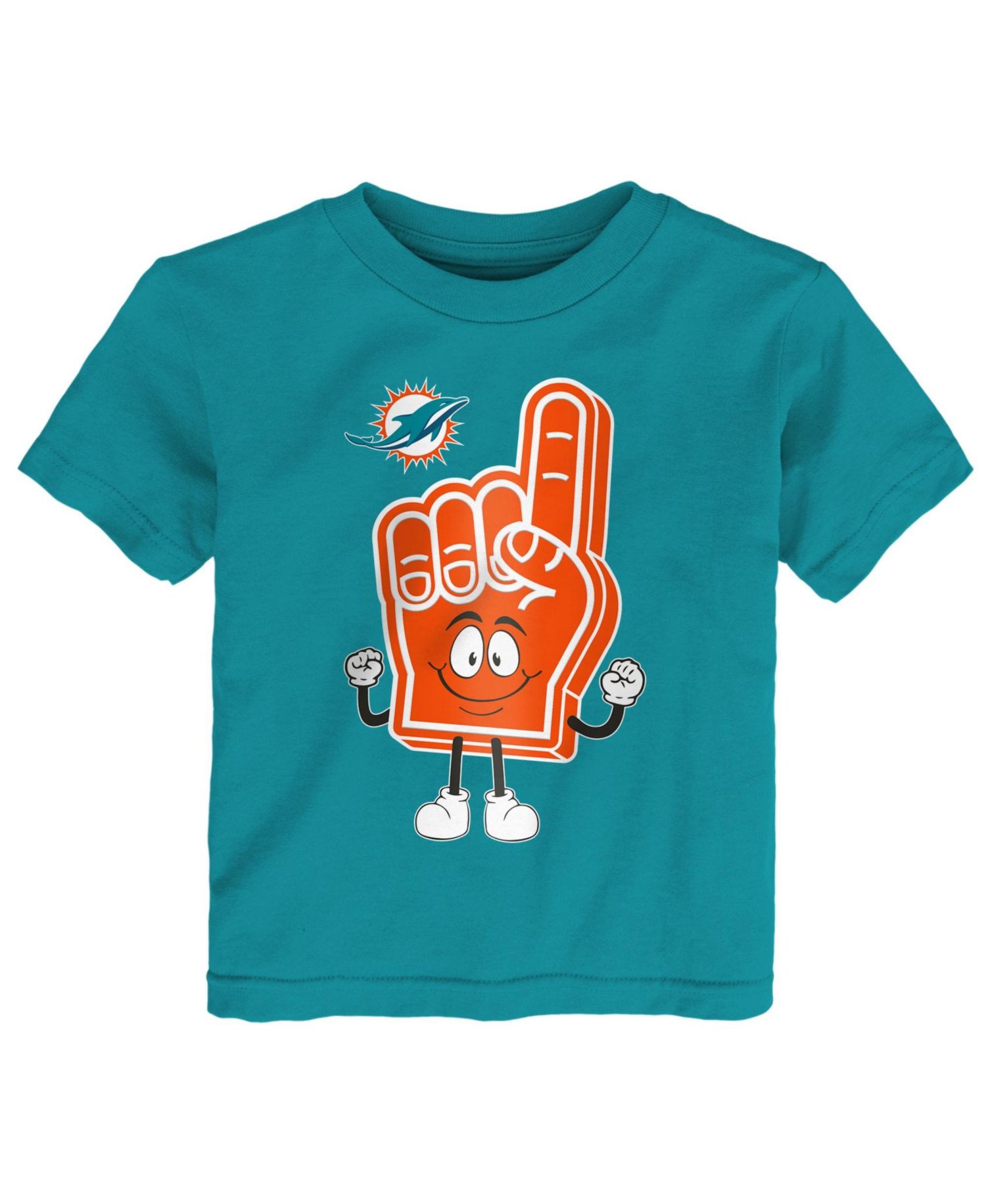 Baby Boys and Girls Aqua Miami Dolphins Handy Man T-Shirt