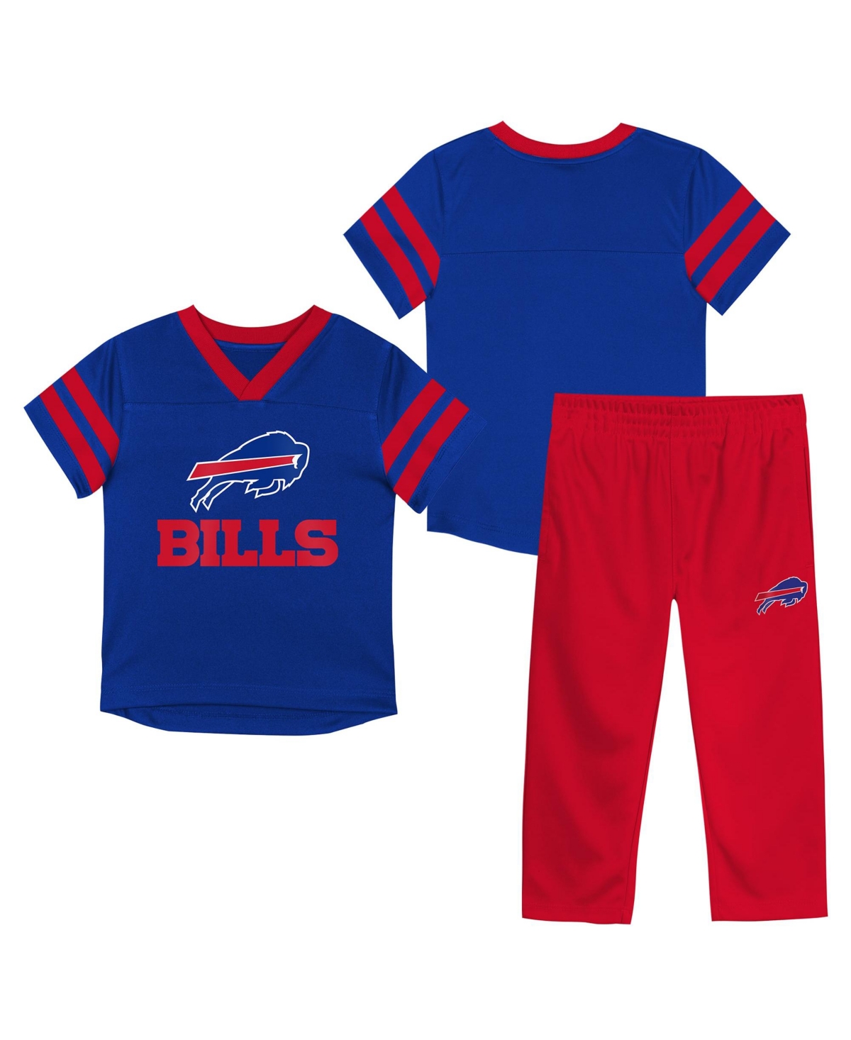 Outerstuff Babies' Toddler Royal/red Buffalo Bills Red Zone Jersey Top Pants Set In Blue