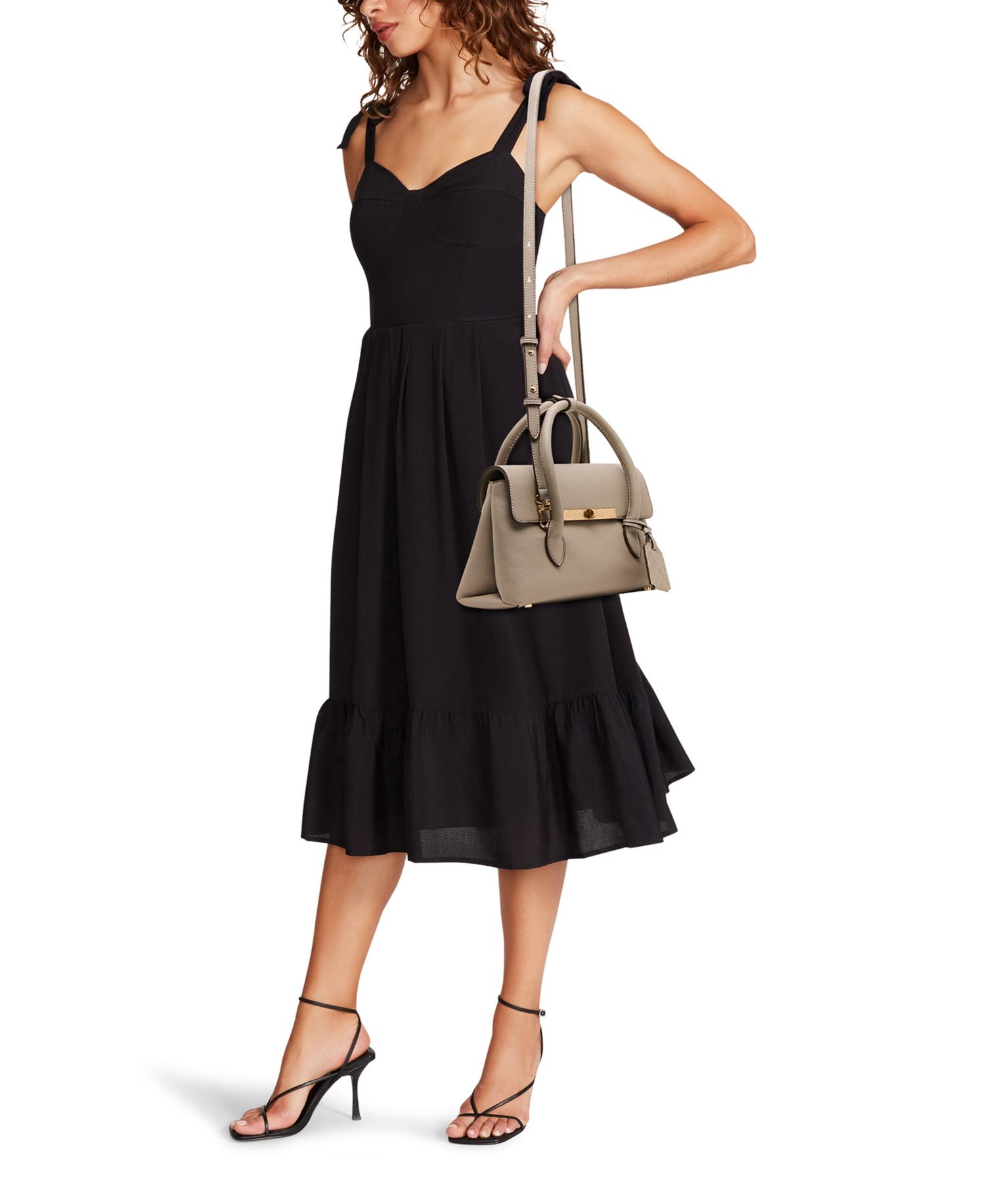 Medium Turn-Lock Convertible Strap Satchel Handbag