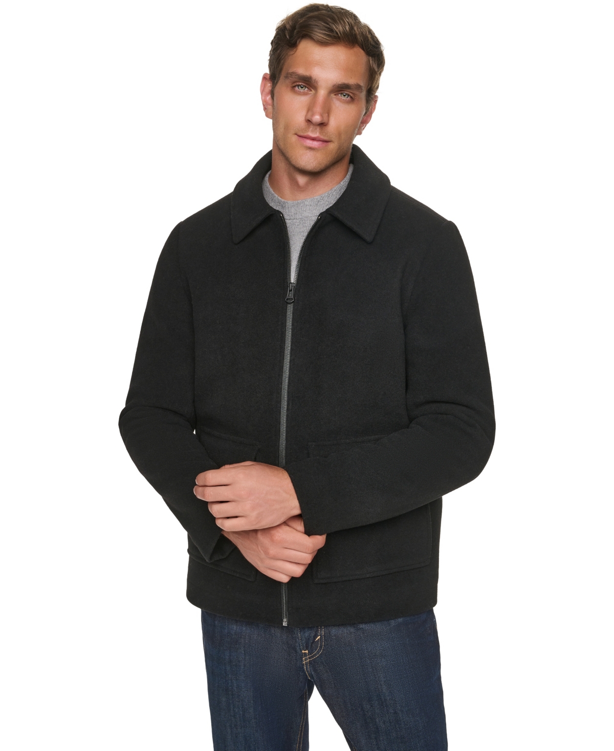 Cole Haan Men's Wool-Blend Shirt Collar Jacket