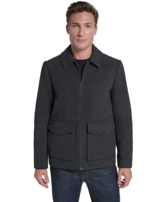 Men's Wool-Blend Shirt Collar Jacket
