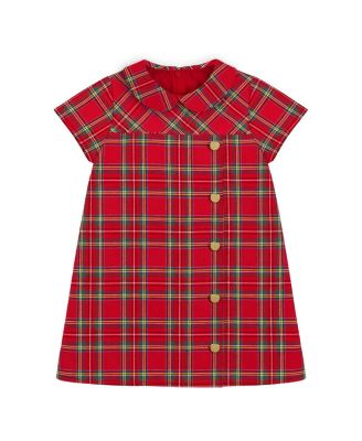 Baby Girls' Plaid Collared A-Line Dress
