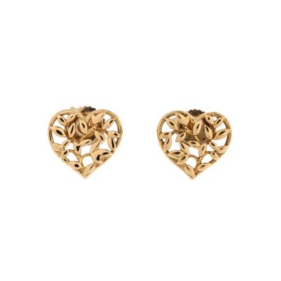 Paloma Picasso Olive Leaf Heart Stud Earrings
