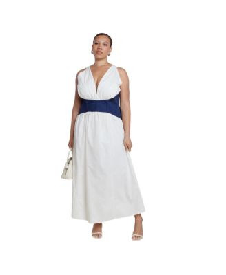 Plus Size Corset Detail Maxi Dress