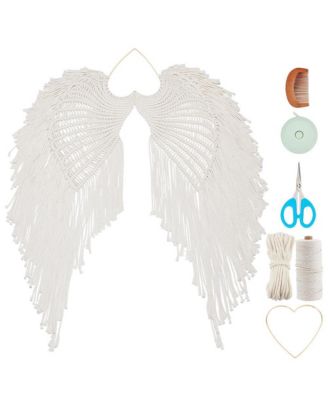 DIY Macrame Angel Wings Wall Hanging Craft Kit With Instructions